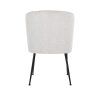 Jedálenská stolička Fallon white bouclé