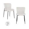 Jedálenská stolička Darby biela bouclé (Sada 2 ks)