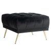Pouffe & Footstool Huxley antracitový zamat