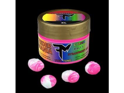 37136 feedermania colour balls two tone strawberry jam xl