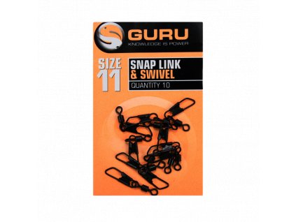 34208 guru obratlik s karabinkou snap link swivel vel 11 10ks