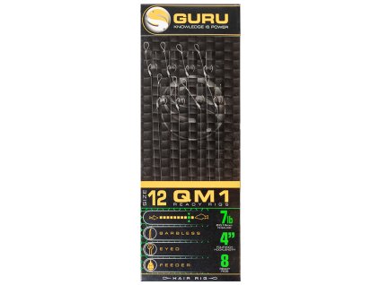 35411 guru qm1 standard hair rig 4 12hacik 0 19mm silon