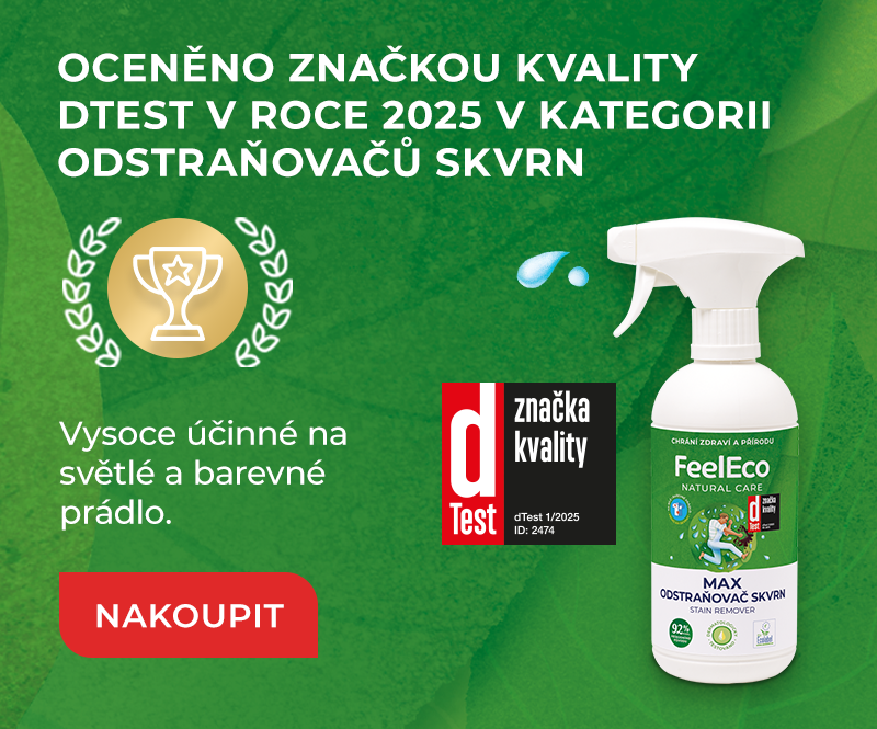 FeelEco MAX odstraňovač skvrn získal značku kvality dTest
