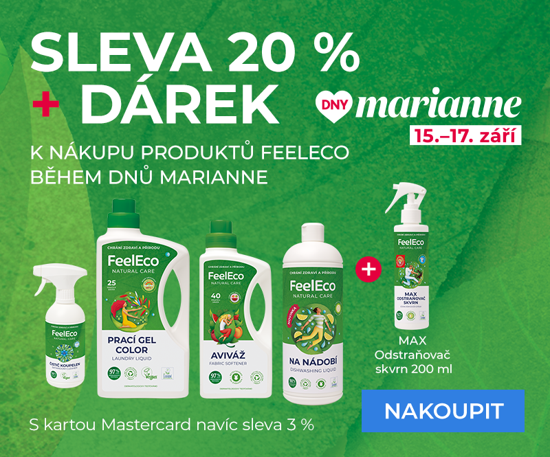 Dny Marianne s FeelEco jsou opět tady! Sleva 20% na vše a navíc dárek k nákupu.