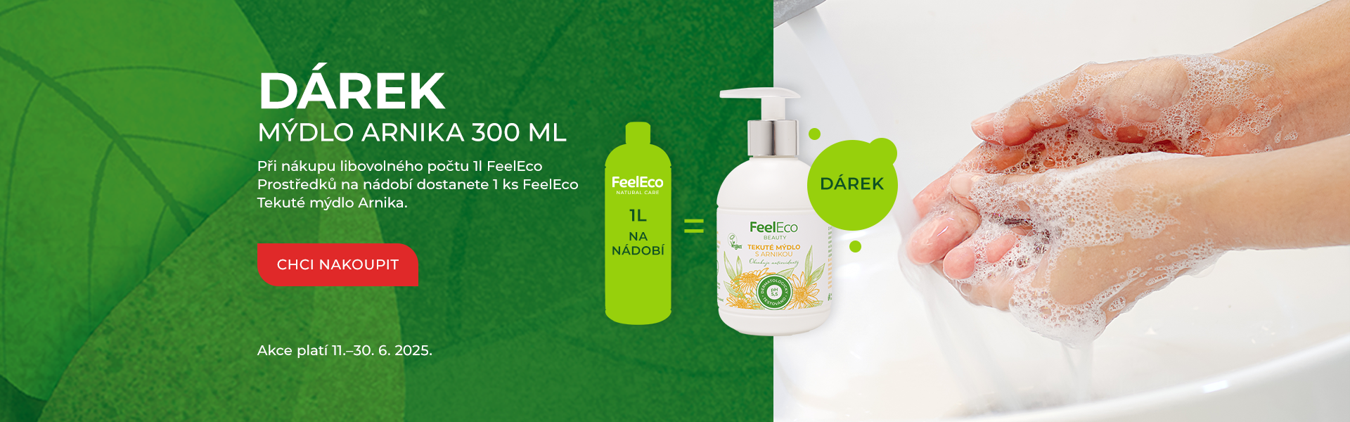 Dárek k nákupu - FeelEco Tekuté mýdlo Arnika 300 ml