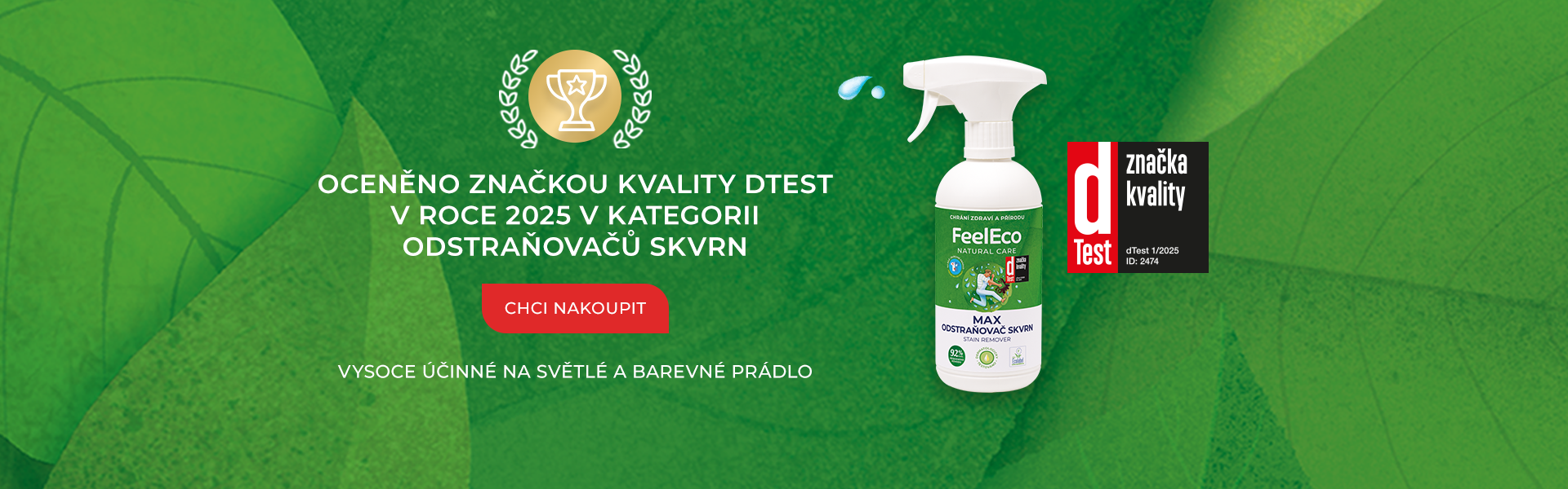 oceněno dTest v kategorii odstraňovačů skvrn