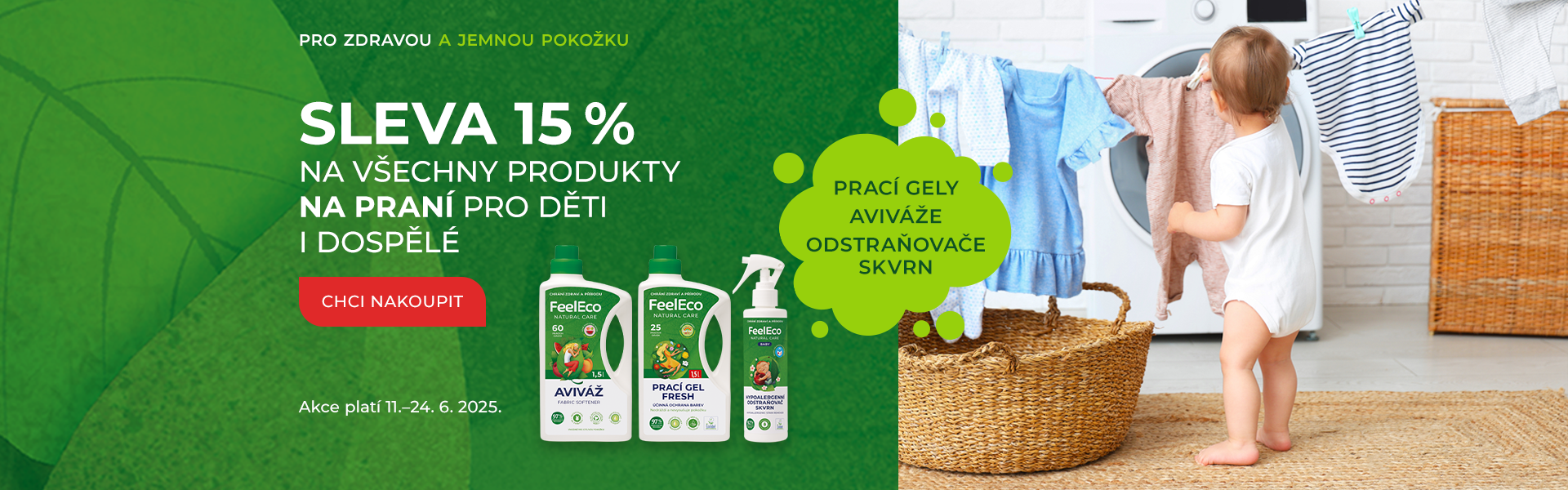 SLEVA 15 % na všechny prací prostředky