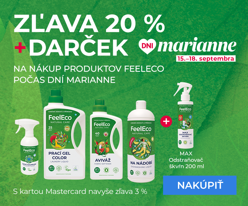 Dni Marianne s FeelEco sú opäť tu! Zľava 20% na všetko a navyše darček na nákup.