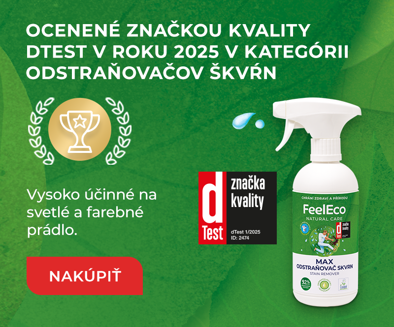 FeelEco MAX odstraňovač škvŕn získal značku kvality dTestu