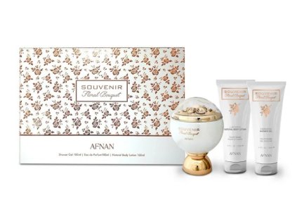 AFNAN Souvenir Floral Bouquet EdP 100 ml + sprchový gel 100 ml + tělové mléko 100 ml