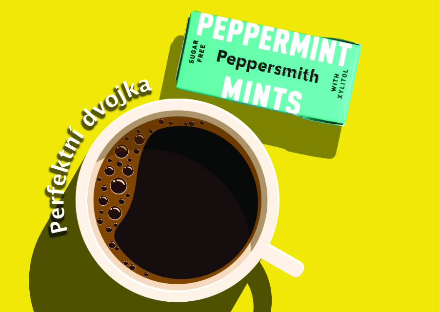 Peppersmith bonbóny - Máta Peprná. Osvěžující bonbóny bez cukru.