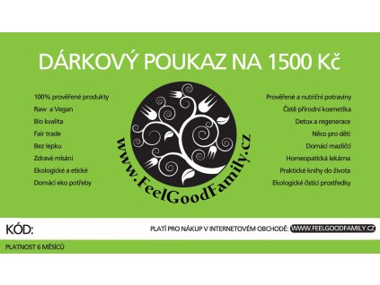 Dárkový poukaz na 1500 Kč