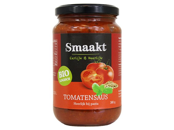 Rajčatová omáčka na těstoviny, bio – Smaakt, 370ml/380g