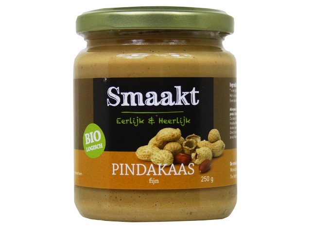 Arašídové máslo, hladké, bio – Smaakt, 250g