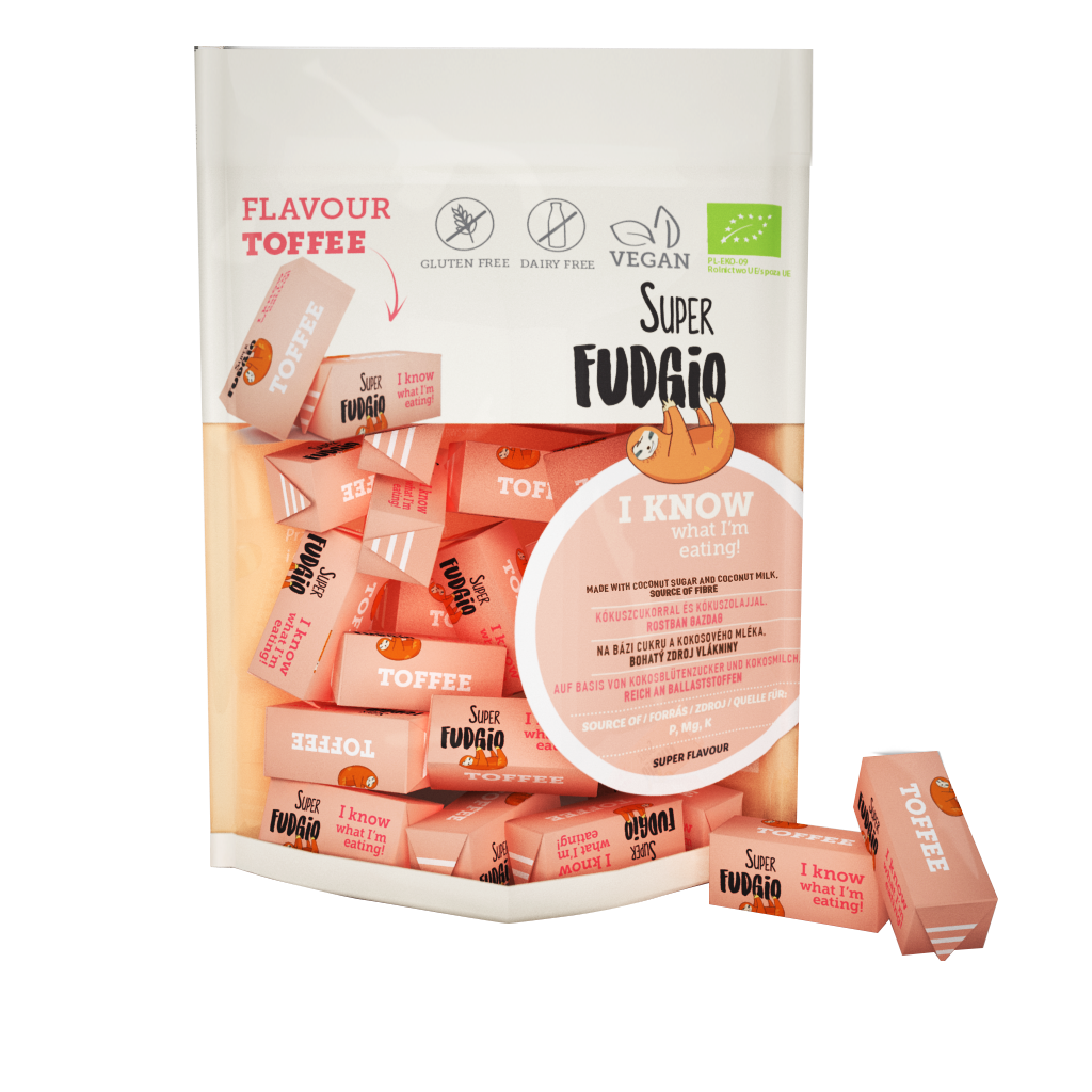 Veganské karamely - toffee, bio – Super Fudgio, 150 g