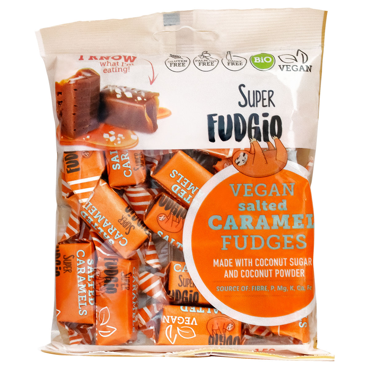 Veganské karamely - slaný karamel, bio – Super Fudgio, 150 g