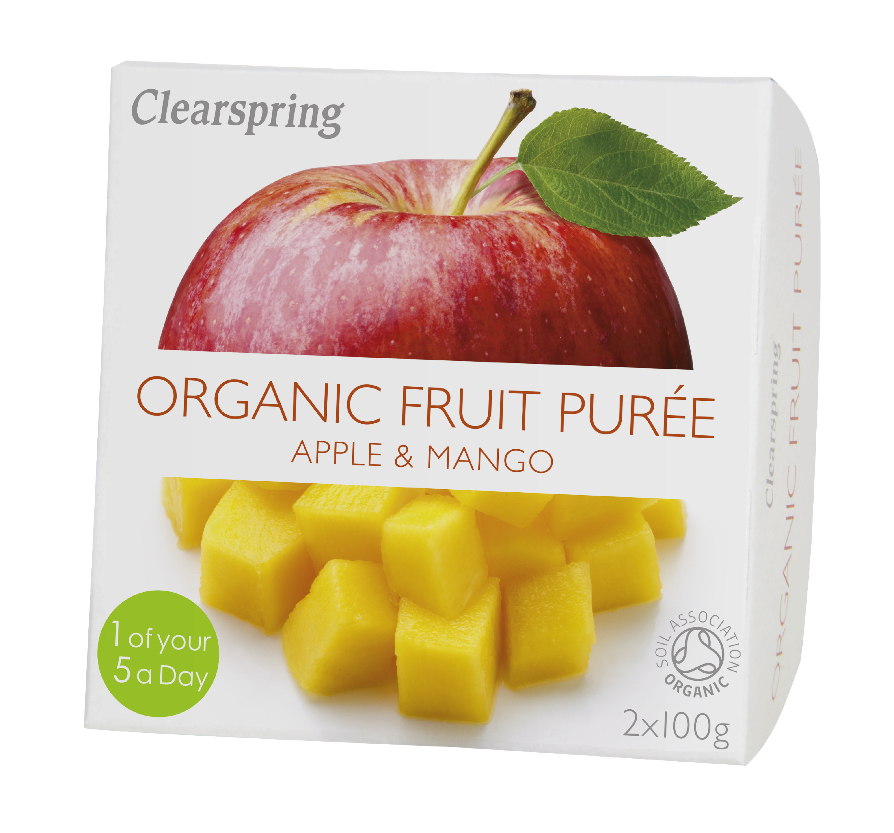 Ovocné pyré – Jablko a mango, bio - Clearspring 2 x 100 g