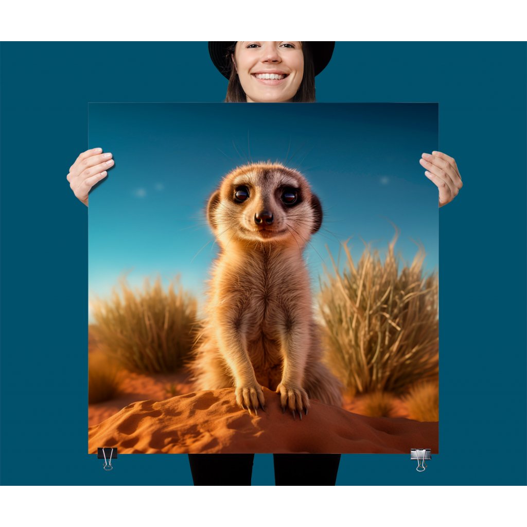01 8190 surikata meerkat surikaty priroda afrika divocina plakat