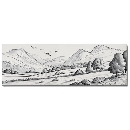 Hanušovic statek pod kopcem Obraz na plátně náhled