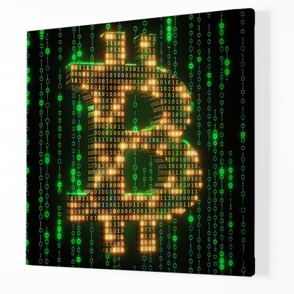 Bitcoin Matrix ,Obraz na plátně perspektiva