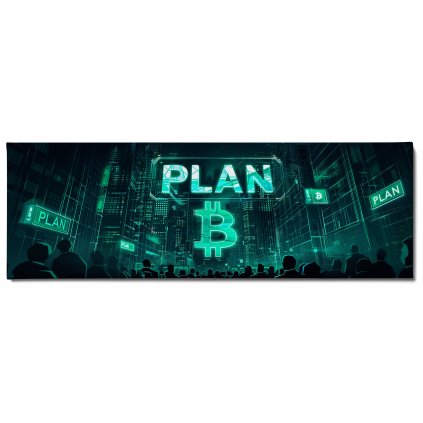 Bitcoin Plan B city ,Obraz na plátně náhled
