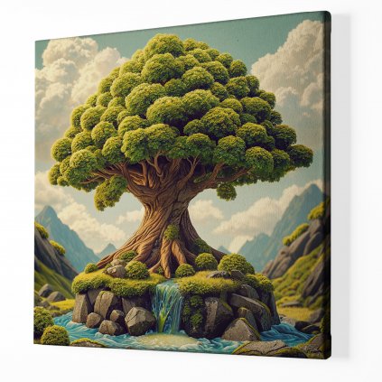 Strom života Wild Brocco yggdrasil košatý ,Obraz na plátně perspektiva