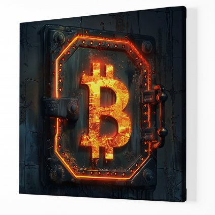 Bitcoin Starý trezor ,Obraz na plátně perspektiva