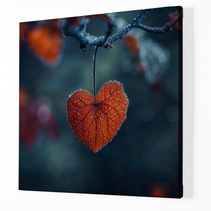 Srdce, konec podzimu ,Obraz na plátně perspektiva