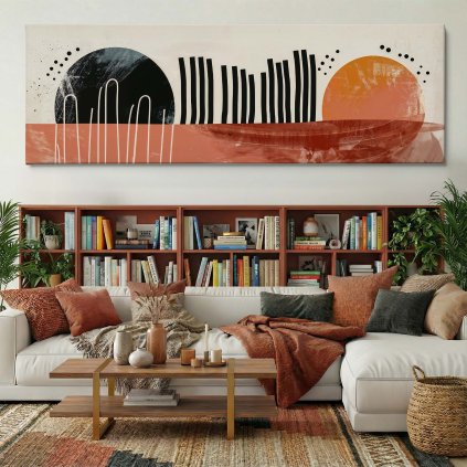 Obraz na plátně boho styl, knihovna