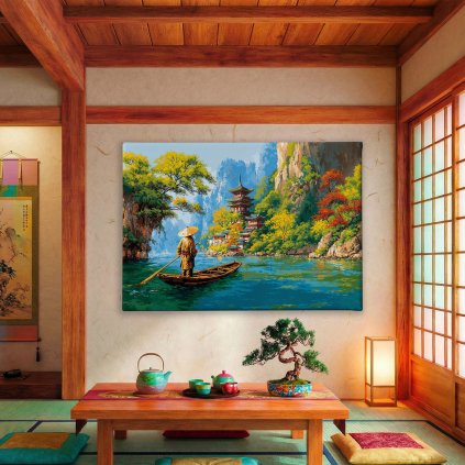 Převozník Yakuta obraz na plátně japonský styl