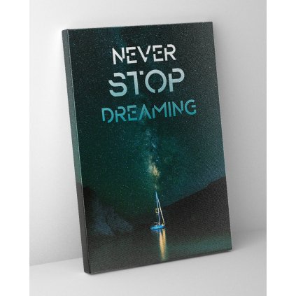 Never stop dreaming mockup canvas1