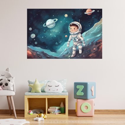 boy astronaut poster mockup02