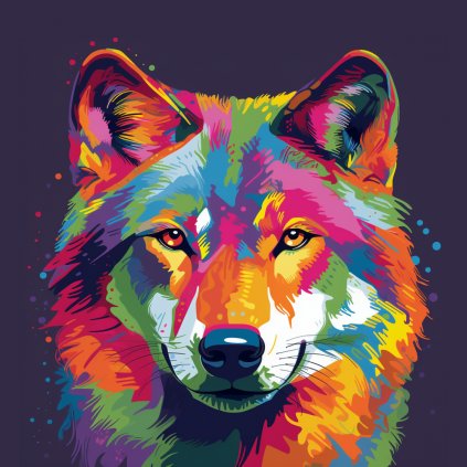wolf pop art