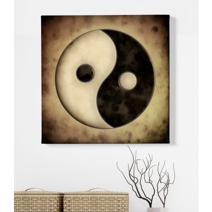 obraz na platne jin jang yin yang vintage 3