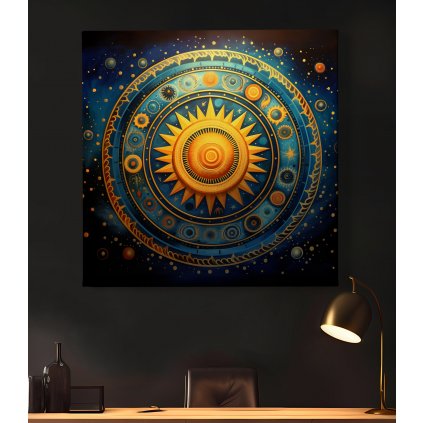 obraz na platne slunce astrologie mandala 03