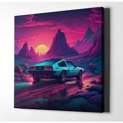 7583 01 retrowave synthwave vaporwave newwave auto obraz na platne