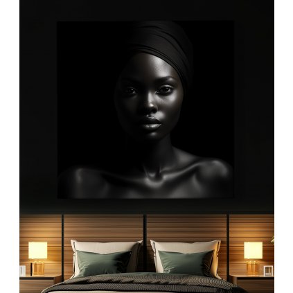 02 7756 africanka africka zena cernoska portret fotka obraz na platne