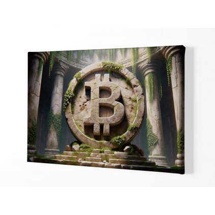 04 8936 bitcoin kamenne logo svoboda freedom satoshi hodl obraz na platne