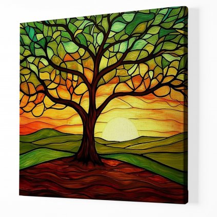 Strom života Slunce v cípu ,Obraz na plátně perspektiva