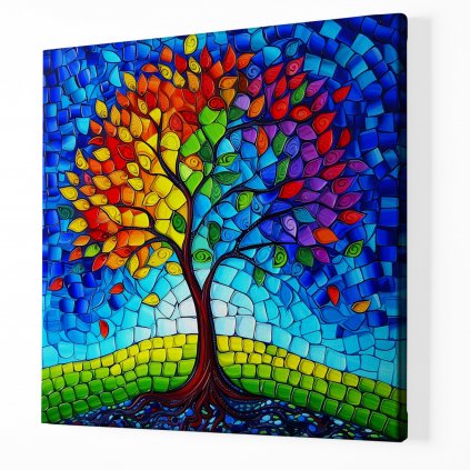 Strom života Skleněná mozaika ,Obraz na plátně perspektiva