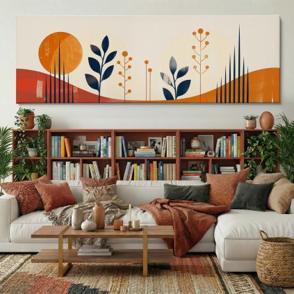 Obraz na plátně boho styl, knihovna