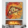 Bitcoin pizza day obraz na plátně bílý krb