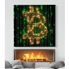 Bitcoin Matrix obraz na plátně bílý krb