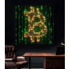 Bitcoin Matrix obraz na plátně kancelář s notebookem