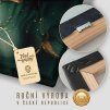 Slon Zlatý Emerald Obraz na plátně struktura plátna, háček a detail rámu premium