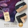 Růže, růžový dotek ,Struktura plátna, háček a detail rámu premium