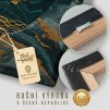 Strom života Zlatý Opus Obraz na plátně struktura plátna, háček a detail rámu premium
