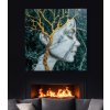 Strom života Mramorová duše Junie obraz na plátně černý krb