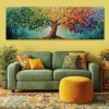 Strom života Duhová esence Obraz na plátně zel gauč, hrášková zeď