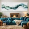 Tajemným proudem Obraz na plátně dřevo krb, modrý gauč